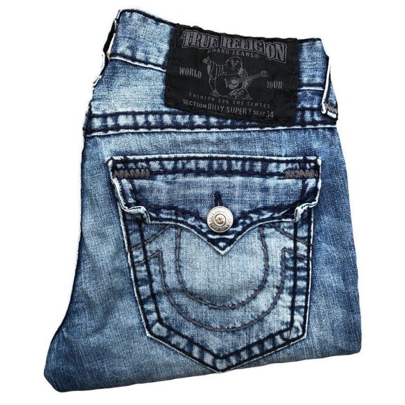 True Religion Jeans Size 30 BILLY SUPER T Blue - Picture 1 of 8